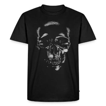 Crâne - T-shirt Premium bio Homme - noir - Devant - Nico (187cm)