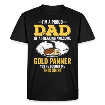 Funny Gold Panners Gold Seekers Gold Diggers Excavators - Men's Premium Organic T-Shirt - black - Front - Nico (187cm)