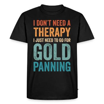 Funny Gold Panners Gold Seekers Gold Diggers Excavators - Men's Premium Organic T-Shirt - black - Front - Nico (187cm)