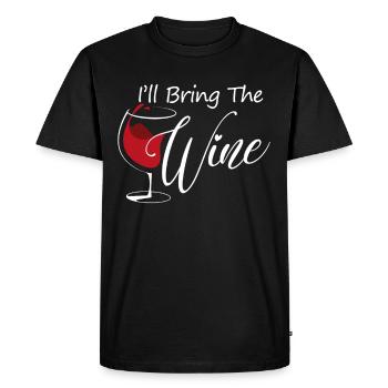 Jga Hen Party I LL Apporter le vin - T-shirt Premium bio Homme - noir - Devant - Nico (187cm)