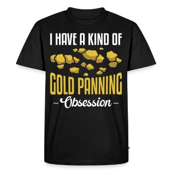 Funny Gold Panners Gold Seekers Gold Diggers Excavators - Men's Premium Organic T-Shirt - black - Front - Nico (187cm)