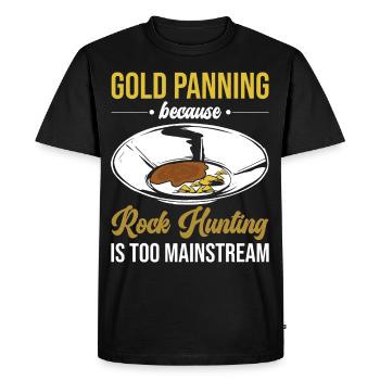 Funny Gold Panners Gold Seekers Gold Diggers Excavators - Men's Premium Organic T-Shirt - black - Front - Nico (187cm)