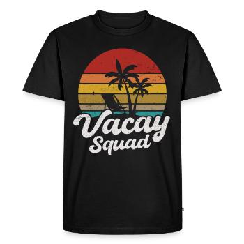 Équipe Vacay - T-shirt Premium bio Homme - noir - Devant - Nico (187cm)