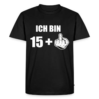 16e anniversaire - T-shirt Premium bio Homme - noir - Devant - Nico (187cm)