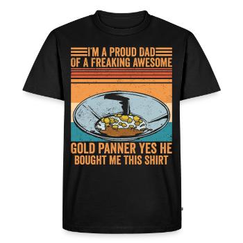 Funny Gold Panners Gold Seekers Gold Diggers Excavators - Men's Premium Organic T-Shirt - black - Front - Nico (187cm)