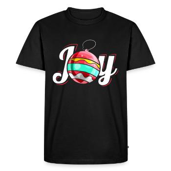 Logo de joie de boule de Noël pour Noël - T-shirt Premium bio Homme - noir - Devant - Nico (187cm)