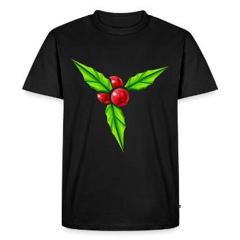 Big Mistletoe For Christmas - Men's Premium Organic T-Shirt - black - Front - Nico (187cm)