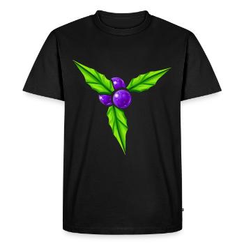 Purple Berrys sur Un Gui Pour Noël - T-shirt Premium bio Homme - noir - Devant - Nico (187cm)