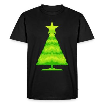 Green Balm Fir Or White Spruce As Christmas Tree - Men's Premium Organic T-Shirt - black - Front - Nico (187cm)