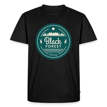 Forêt-Noire Allemagne Vintage Forest Wild - T-shirt Premium bio Homme - noir - Devant - Nico (187cm)