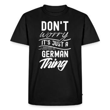 No fear is just a German thing German - Men's Premium Organic T-Shirt - black - Front - Nico (187cm)