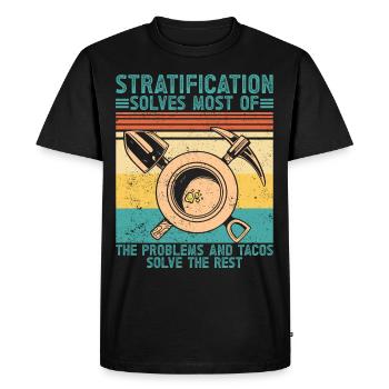 Funny Gold Panners Gold Seekers Gold Diggers Excavators - Men's Premium Organic T-Shirt - black - Front - Nico (187cm)