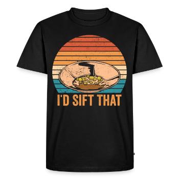 Funny Gold Panners Gold Seekers I would see this - Men's Premium Organic T-Shirt - black - Front - Nico (187cm)