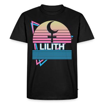 Lilith Darkness Moon Retro - Men's Premium Organic T-Shirt - black - Front - Nico (187cm)