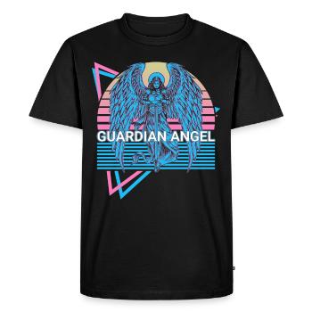 Ange Gardien Judaïsme Ancien Rétro - T-shirt Premium bio Homme - noir - Devant - Nico (187cm)
