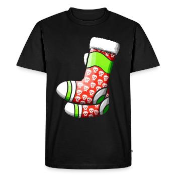 Chaussettes Chimney Avec Petits Crânes Pour Un Sombre - T-shirt Premium bio Homme - noir - Devant - Nico (187cm)