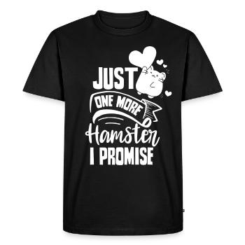 Un seul hamster de plus promis à l’animal de compagnie - T-shirt Premium bio Homme - noir - Devant - Nico (187cm)