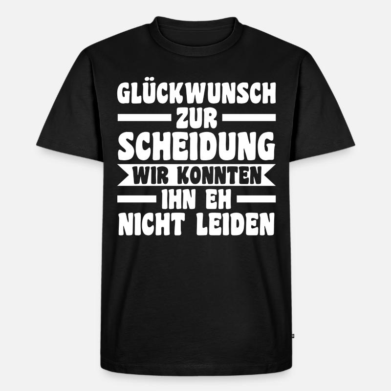 Scheidungsparty Geschieden Scheidung - Männer Premium Bio T-Shirt - Schwarz