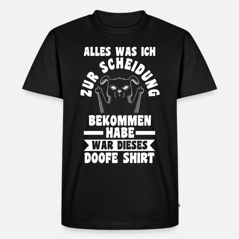 Scheidungsparty Geschieden Scheidung - Männer Premium Bio T-Shirt - Schwarz