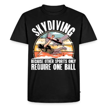 Parachute parachutiste parachutiste - T-shirt Premium bio Homme - noir - Devant - Nico (187cm)