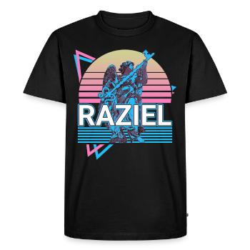 Raziel Archange Mythologie hébraïque Ret juif - T-shirt Premium bio Homme - noir - Devant - Nico (187cm)