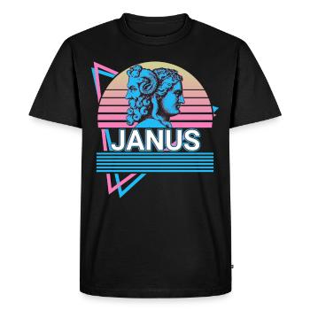 Janus Dieu Mythologie grecque antique Re - T-shirt Premium bio Homme - noir - Devant - Nico (187cm)