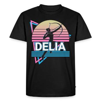 Delia Goddess Ancient Greek Greek Mytholo - Men's Premium Organic T-Shirt - black - Front - Nico (187cm)