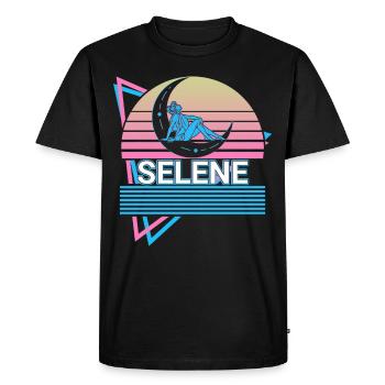 Selene goddess Ancient Greek Greek mythology - Men's Premium Organic T-Shirt - black - Front - Nico (187cm)