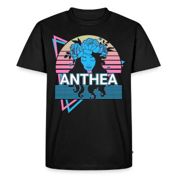 Anthéa Déesse Mythol grec antique - T-shirt Premium bio Homme - noir - Devant - Nico (187cm)