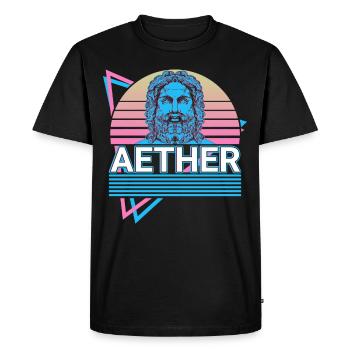 Éther Dieu grec Mytholo grec antique - T-shirt Premium bio Homme - noir - Devant - Nico (187cm)