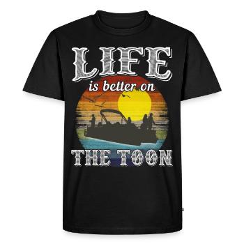 La vie est meilleure sur le toon - T-shirt Premium bio Homme - noir - Devant - Nico (187cm)