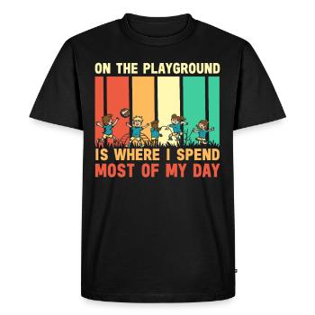 Primary School Teacher Kindergarten Educator - Men's Premium Organic T-Shirt - black - Front - Nico (187cm)