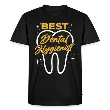 Meilleur hygiéniste dentaire dentiste en hygiène dentaire - T-shirt Premium bio Homme - noir - Devant - Nico (187cm)