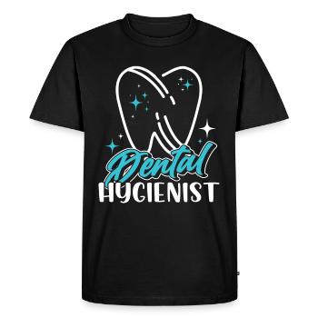 Hygiéniste dentaire Équipe de dentistes en hygiène dentaire - T-shirt Premium bio Homme - noir - Devant - Nico (187cm)