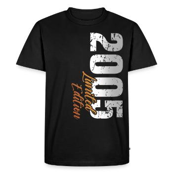 18e anniversaire 2005 Né 18 ans - T-shirt Premium bio Homme - noir - Devant - Nico (187cm)