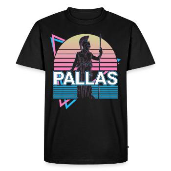 Pallas Dieu grec Mythe grec antique - T-shirt Premium bio Homme - noir - Devant - Nico (187cm)