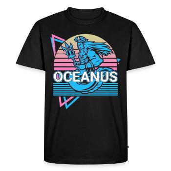 Oceanus Dieu grec Mythe grec antique - T-shirt Premium bio Homme - noir - Devant - Nico (187cm)