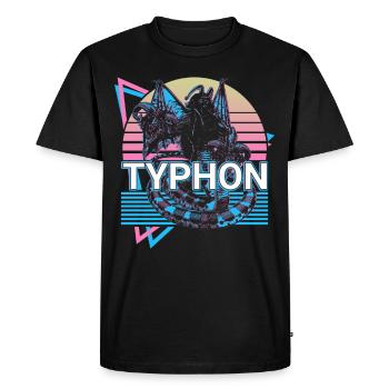 Typhon dieu grec Mythe grec antique - T-shirt Premium bio Homme - noir - Devant - Nico (187cm)