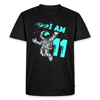 Astronaut lover spaceship All the best to the - Men's Premium Organic T-Shirt - black - Front - Nico (187cm)