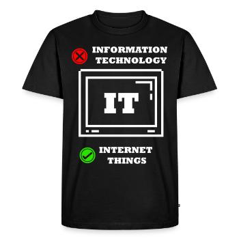 Internet Choses Programmeur Informatique Tech Savy It - T-shirt Premium bio Homme - noir - Devant - Nico (187cm)
