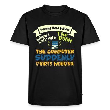 Programmeur informatique pour les technologies de l’information - T-shirt Premium bio Homme - noir - Devant - Nico (187cm)