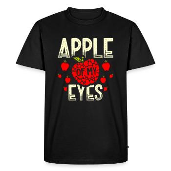 Apple Of My Eyes Apple Squad Fruit Apple Eater - Men's Premium Organic T-Shirt - black - Front - Nico (187cm)