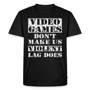 Les jeux vidéo ne font pas de nous un décalage violent - T-shirt Premium bio Homme - noir - Devant - Nico (187cm)