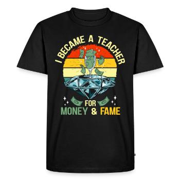 Primary School Teacher Kindergarten Educator - Men's Premium Organic T-Shirt - black - Front - Nico (187cm)