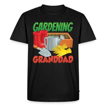Jardinage Grand-père Jardinier Grand-père de jardin - T-shirt Premium bio Homme - noir - Devant - Nico (187cm)