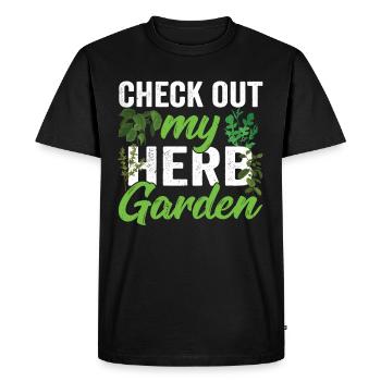View my herb garden Herbs - Men's Premium Organic T-Shirt - black - Front - Nico (187cm)