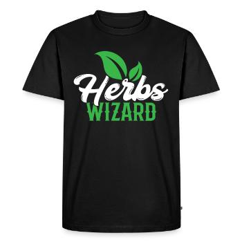Herb Wizard Herb Garden Herb Herbalism - T-shirt Premium bio Homme - noir - Devant - Nico (187cm)
