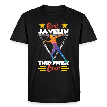 Best Javelin Thrower of All Time Javelin Throwing Javelin - Men's Premium Organic T-Shirt - black - Front - Nico (187cm)