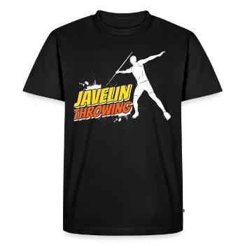 Lanceur de javelot Lancer de javelot Lancer de javelot - T-shirt Premium bio Homme - noir - Devant - Nico (187cm)