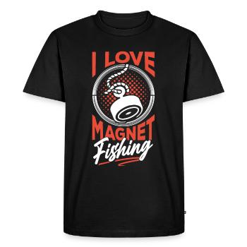 J’adore la pêche magnétique magnétique - T-shirt Premium bio Homme - noir - Devant - Nico (187cm)